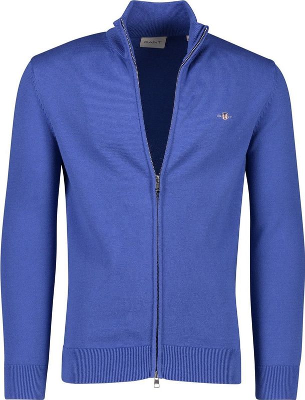 GANT - Cotton Cardigan - Rich Blue - 100% Katoen