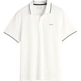 Gant Tipping Piqué Poloshirt Weiß - Größe 4XL