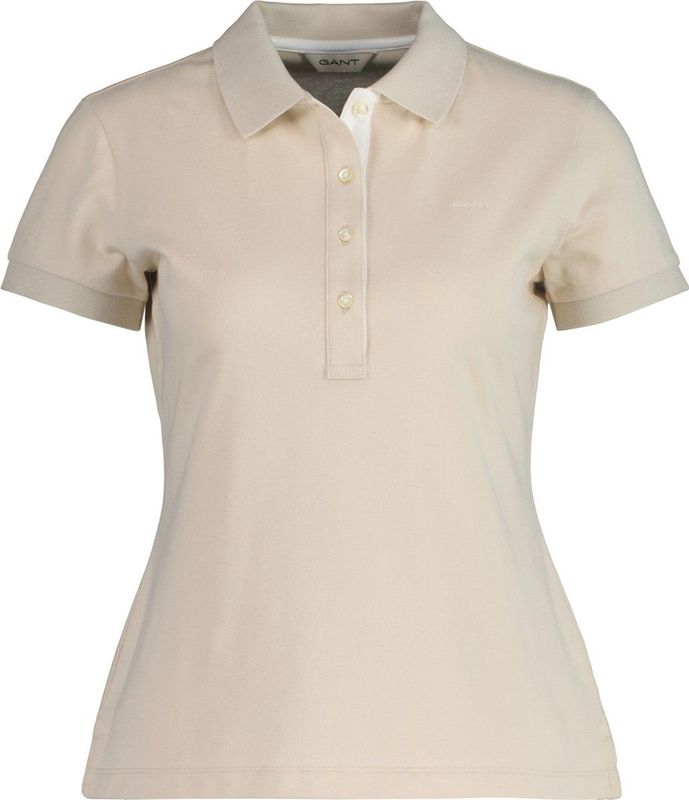 GANT - Pique Polo - Effen - Katoen - Geborduurd Logo