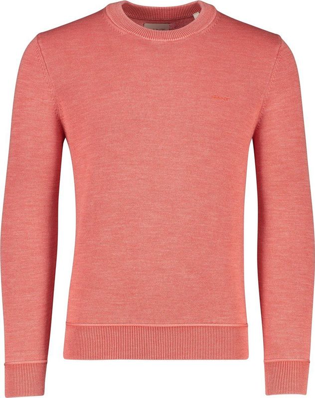 Gant - Ronde Hals Pullover - Rood - Katoen
