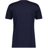 Gant t-shirt donkerblauw katoen effen rood logo
