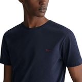GANT - T-shirt - Marineblauw - Katoen - Slanke Pasvorm