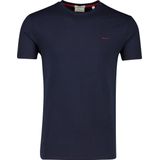 GANT - T-shirt - Marineblauw - Katoen - Slanke Pasvorm