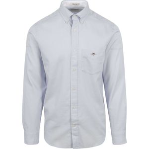 Gant Casual Overhemd Honeycomb Texture Lichtblauw - Maat 3XL - Heren - Overhemden Casual
