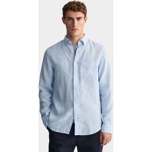 Gant - Casual Linnen Overhemd - Blauw - Heren