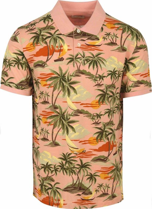 Gant - Poloshirt - Roze met Print - Katoen