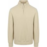 Gant Half Zip Trui Ecru - Heren - Pullovers
