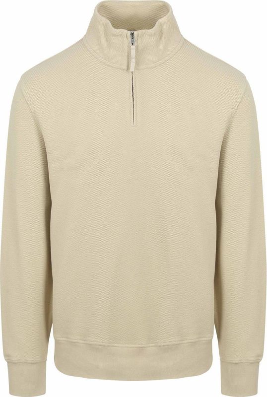 Gant Half Zip Trui Ecru - Heren - Pullovers