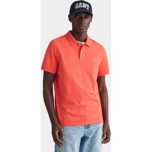 Gant polo regular fit oranje 2-knoops katoen