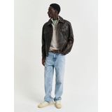 GANT - Classic Cotton Half Zip - Sweater - Licht Beige Melange - Katoen 100%