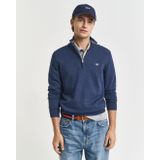 GANT - Classic Cotton Half Zip - Trui - Dark Jeansblue Melange