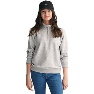 GANT - Shield Teens - Half-zip Sweater - Grijs - Katoen