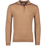 Gant - Half-Zip Trui - Bruin - 100% Merinowol