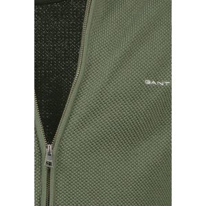 Gant - Vest - Groen - Gebreid Katoen