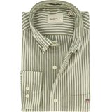 Gant - Overhemd - Groen Gestreept - Katoen