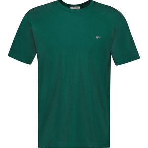 GANT Shield T-Shirt ronde hals donkergroen, Effen