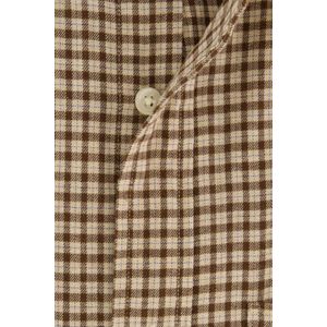 Gant - Regular Fit - Overhemd - Bruin Geruit - 100% Katoen