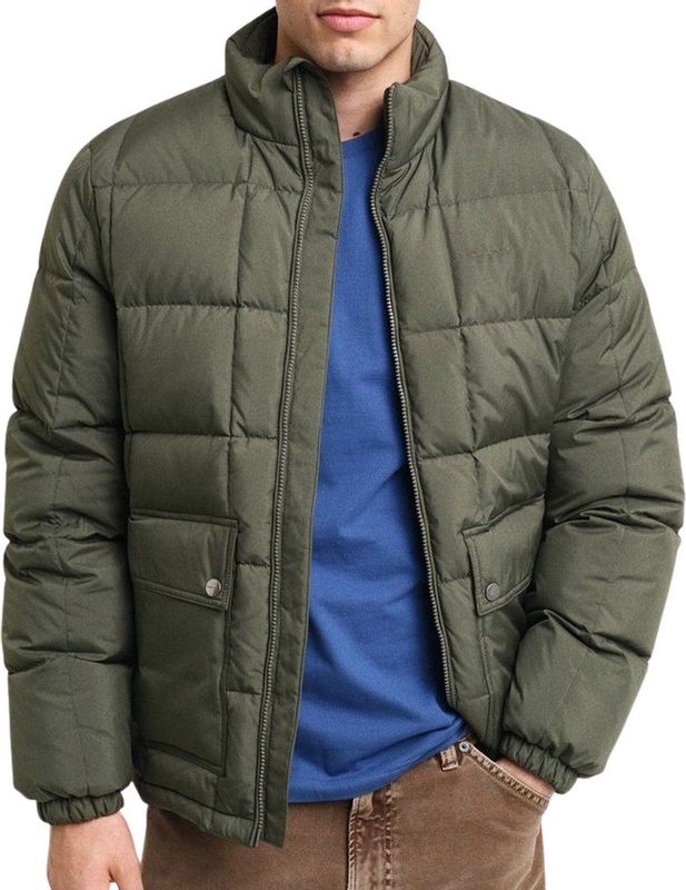 Gant - MID DOWN JACKET - Gewatteerde Jas - Dark Earthy Green