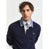 GANT - Reg Chambray Heavy Rugger - Poloshirt - Grey Melange