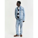 GANT - Reg Chambray Stripe Heavy Rugger - Polo - Grey Melange