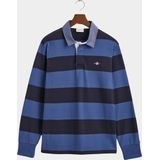 Gant - 2004083 - Poloshirt - Blauw - Gestreept - Katoen - Lange Mouwen