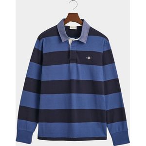 Gant - 2004083 - Poloshirt - Blauw - Gestreept - Katoen - Lange Mouwen