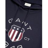 GANT - Print Sweat - Hoodie - Evening Blue - Katoen en Polyester