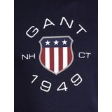 GANT - Print Sweat - Hoodie - Evening Blue - Katoen en Polyester