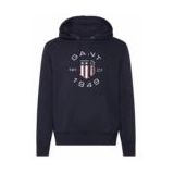 GANT - Print Sweat - Hoodie - Evening Blue - Katoen en Polyester