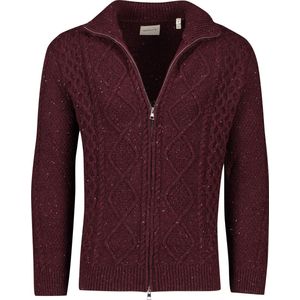 Gant - Vest - Bordeaux - Grof Gebreid - Wolmix