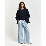 GANT Klassieke katoenen C-hals, crème, XS