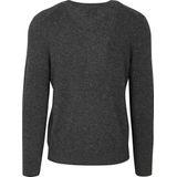 GANT Extra fijne lamswol met V-hals, Dk Charcoal Melange, S