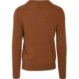 GANT Extra fijne lamswol met V-hals, cacao, S
