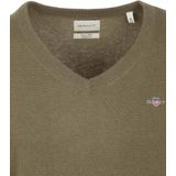 Gant Pullover V-Ausschnitt Wool Blend Army Grün - Größe XL