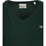 Gant Pullover V-Hals Woolblend Army Groen - Heren - Pullovers