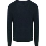Gant - Trui - Dark Navy Melange - Extrafine Lambswool - V-hals