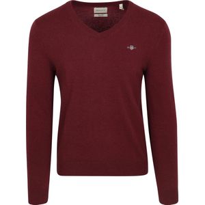 Gant Pullover V-Hals Woolblend Bordeaux - Heren - Pullovers