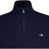 GANT - Gebreid Vest - Marine - Lange Mouw - Normale Pasvorm