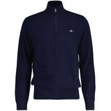 GANT - Gebreid Vest - Marine - Lange Mouw - Normale Pasvorm