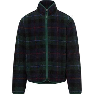 Gant - Vest - Groen - 100% Polyester - Geruit Patroon