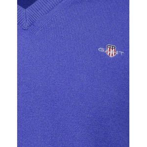 Gant - Pullover - Blauw - Superfine Lambswool - V-Neck