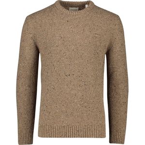 Gant - Gebreide Trui - Bruin - Mix van Gerecyclede Wol en Viscose