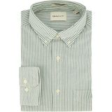 Gant - Regular Fit Classic Banker Stripe Oxford Overhemd - Groen - Katoen