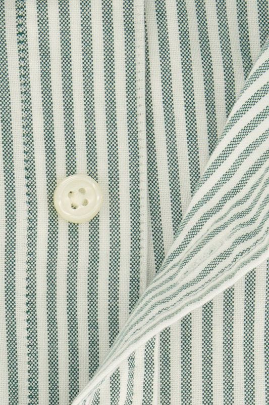 Gant - Regular Fit Classic Banker Stripe Oxford Overhemd - Groen - Katoen
