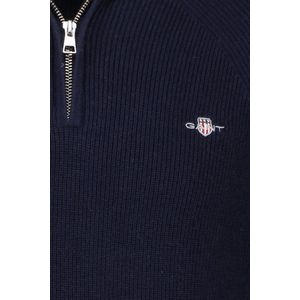 Gant - Trui - Donkerblauw - Katoen en Merinowol