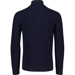 trui Gant donkerblauw half zip effen