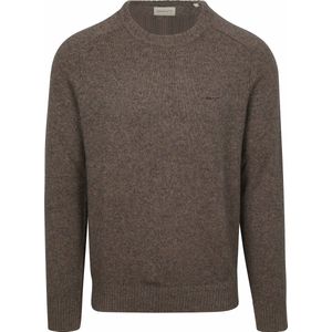 Gant - Pullover - Bruin - Wolmix - Regular-Fit