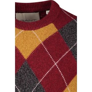 Gant - Gebreide Trui - Rood - Lamswol Mix