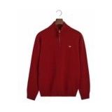 GANT - Superfine Lambswool Half Zip - Trui - Plumped Red - Wol 100%