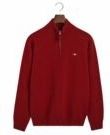 GANT - Superfine Lambswool Half Zip - Trui - Plumped Red - Wol 100%
